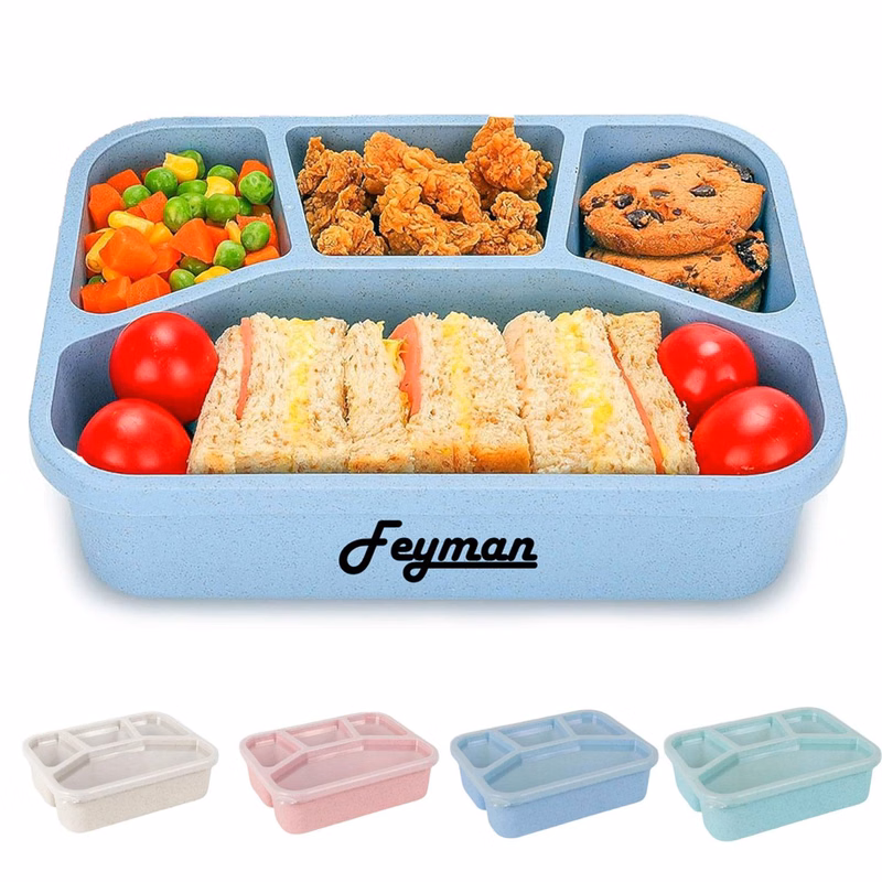 Wheat Straw Bento Box Can Be Microwave Heated