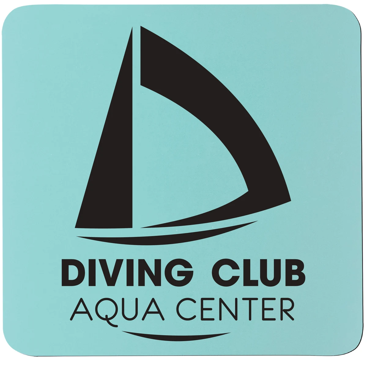 3" Teal Square Silicone Coaster 1