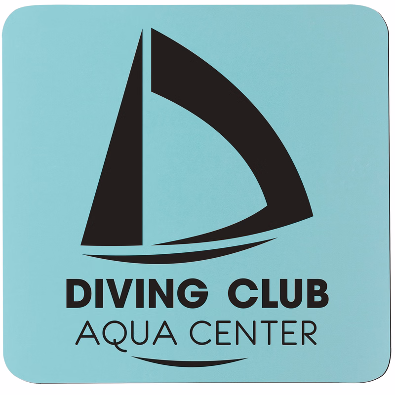 3" Teal Square Silicone Coaster