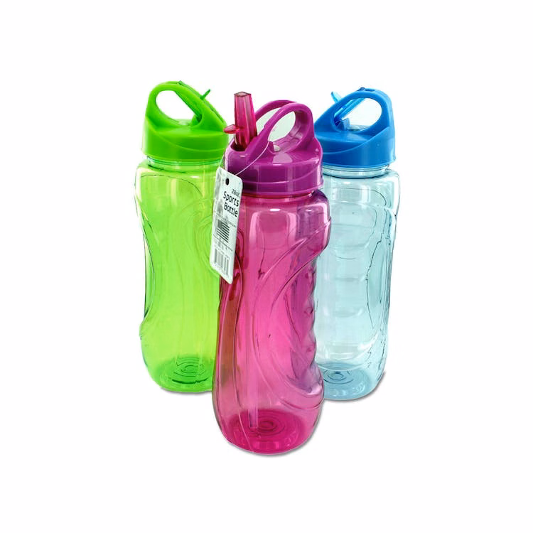 Sports Water Bottles - Straw 28 oz Assorted Colors