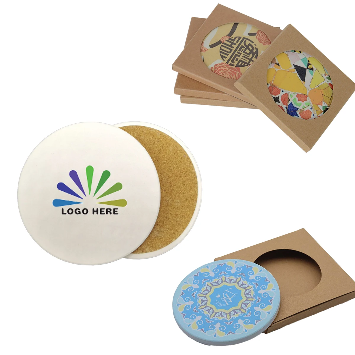 Custom Full-Color Ceramic Coasters 1