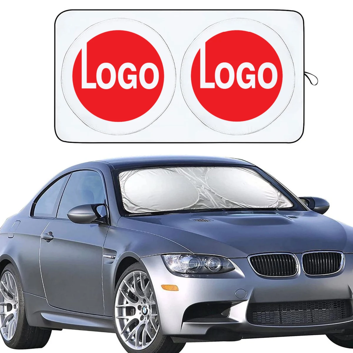 Foldable Car Front Window Sunshade 28" L x 59" W 1