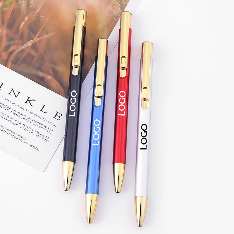 Metal Aluminum Pressing Ballpoint Pen Retractable Ballpoint Pen 1