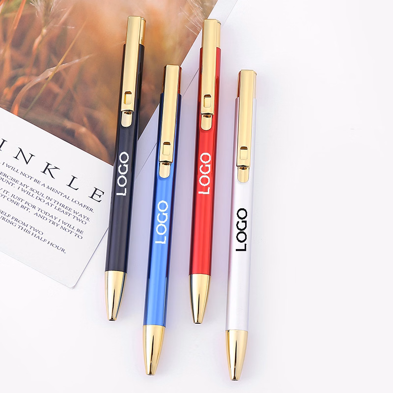 Metal Aluminum Pressing Ballpoint Pen Retractable Ballpoint Pen