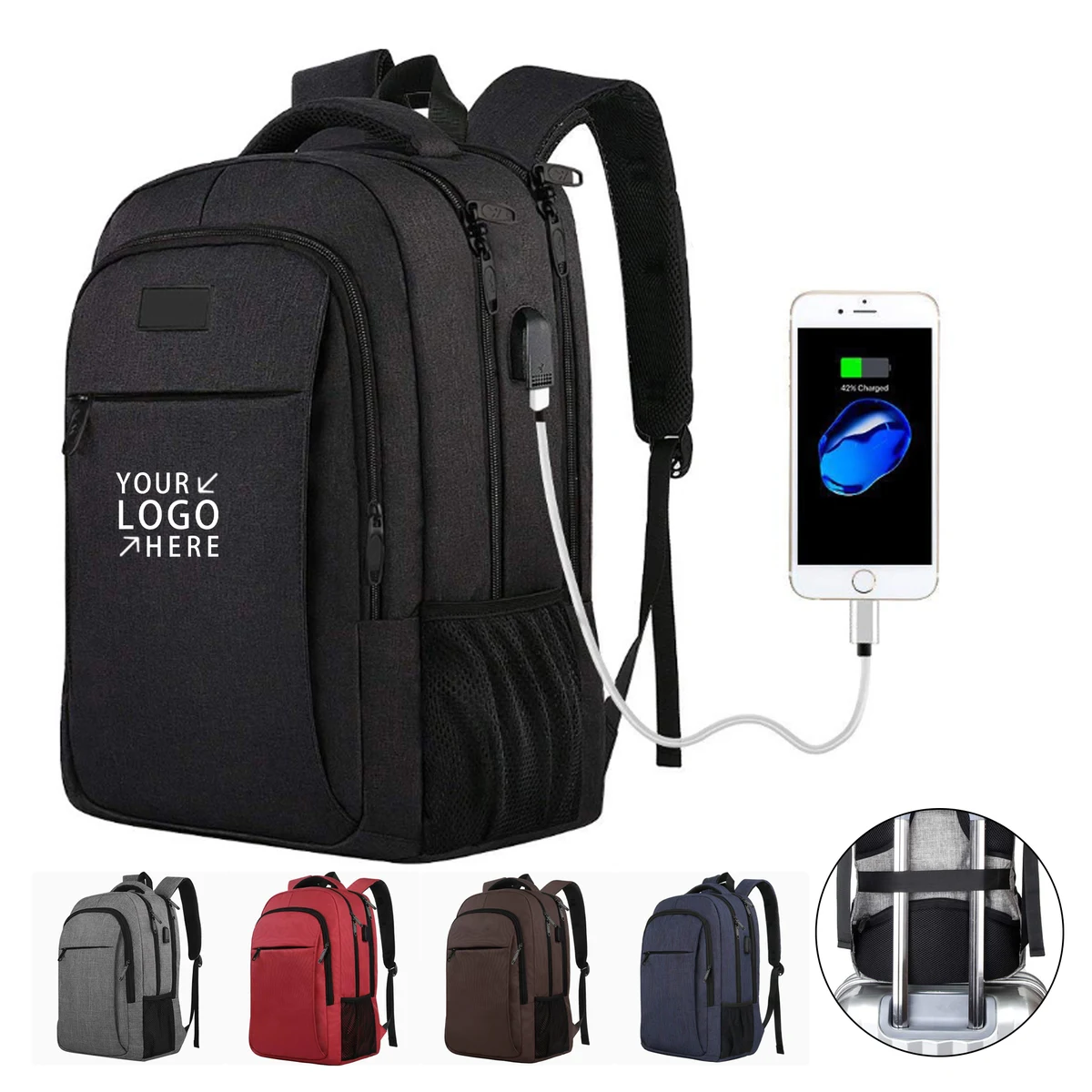 Rechargeable Laptop Backpack 1
