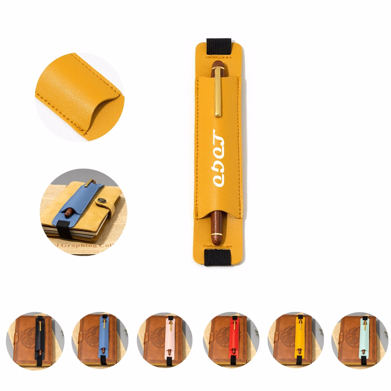 Pu Adjustable Elastic Band Pen Holder