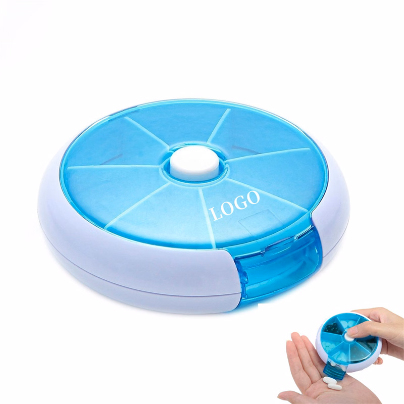 Round 7-Day Rotate Travel Medicine Pill Box