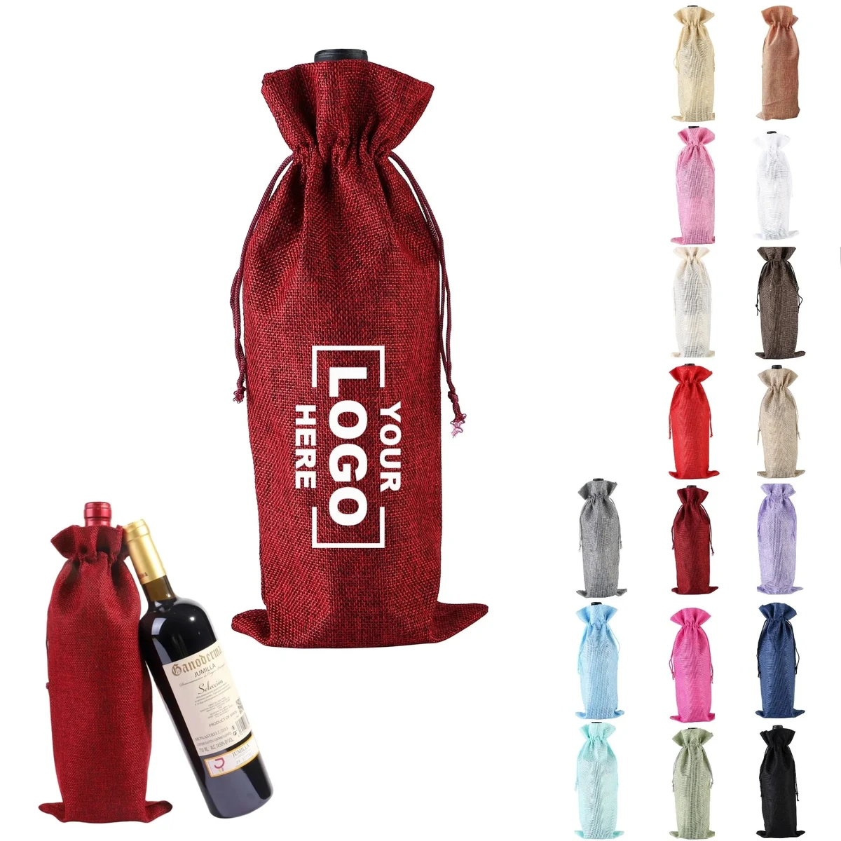 Drawstring Rag Wine Packaging Bag 1