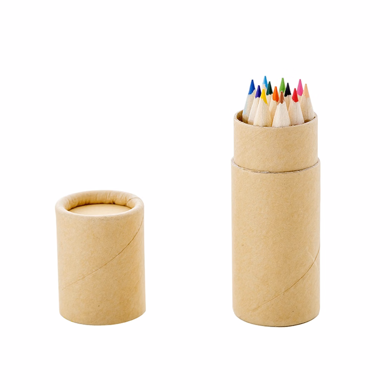 Kraft Paper Tube Colored Pencils 12pcs