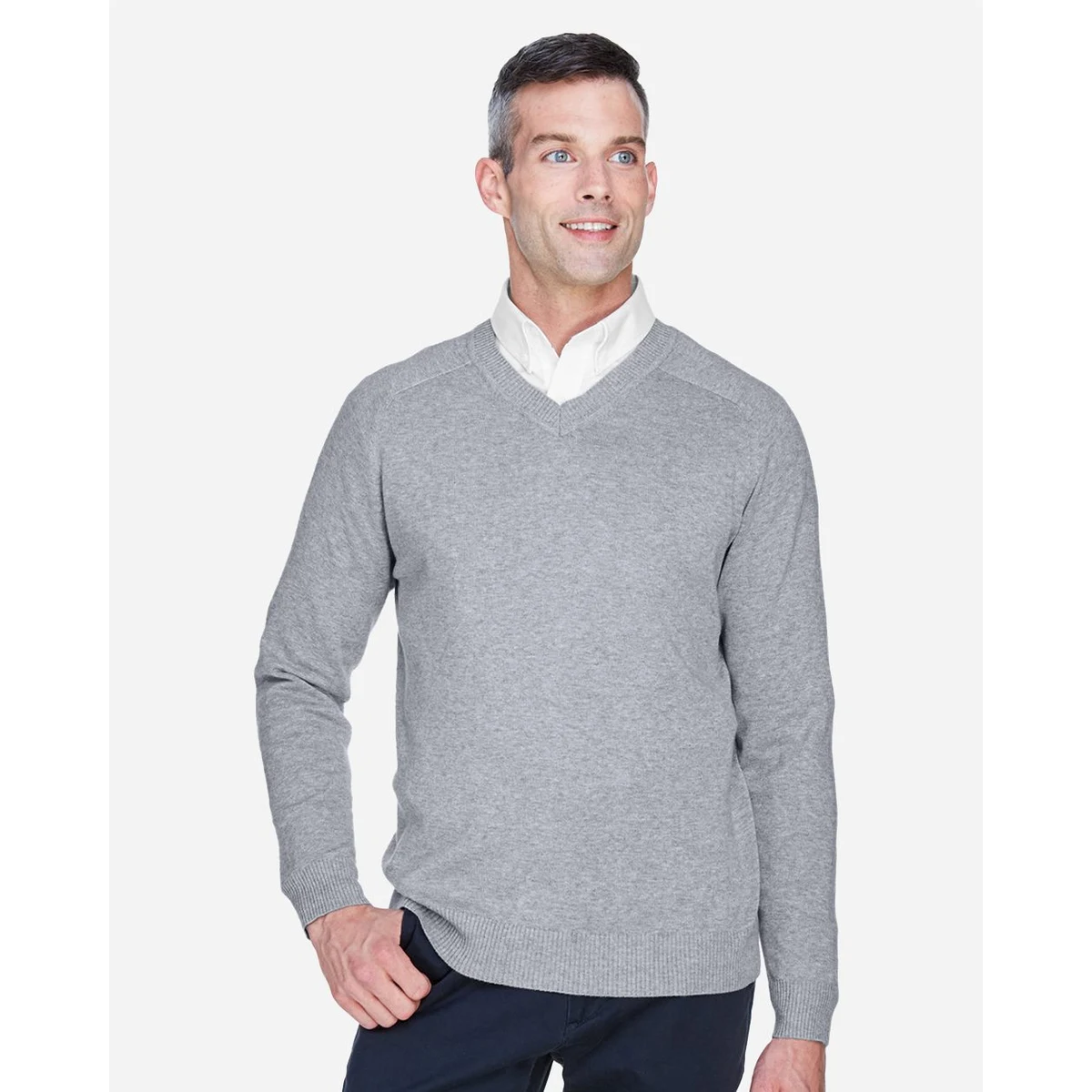 Men's V-Neck Sweater - D475, custom hoodie or sweatshirt with logo imprint 1