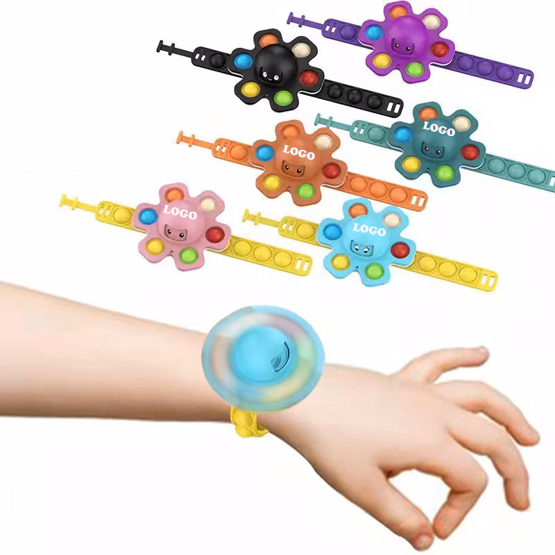 Octopus Pop Fidget Spinners w /Bubble Bracelet