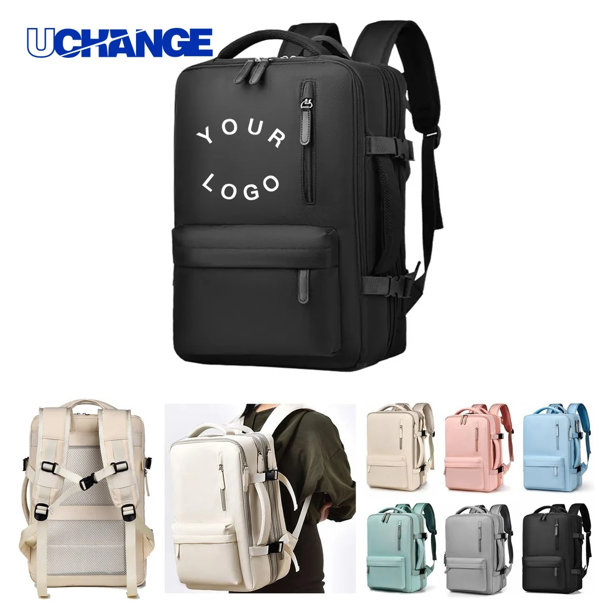 Expandable Travel Backpack Bag Polyester Large Capacity 1