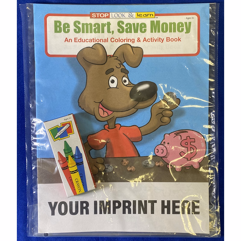 COLORING SET - Be Smart, Save Money Coloring Book Fun Pack