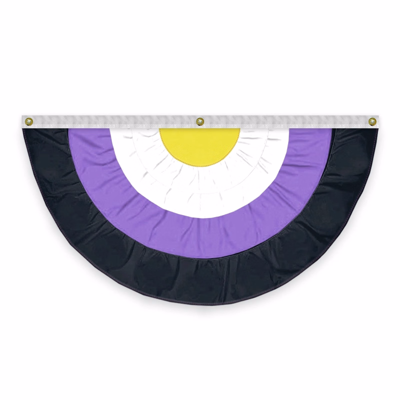 Non-Binary Pride Pleated Full Fan