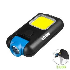 Portable LED Cap Light With Front Flashlight And COB Panel Easy Clip On 1