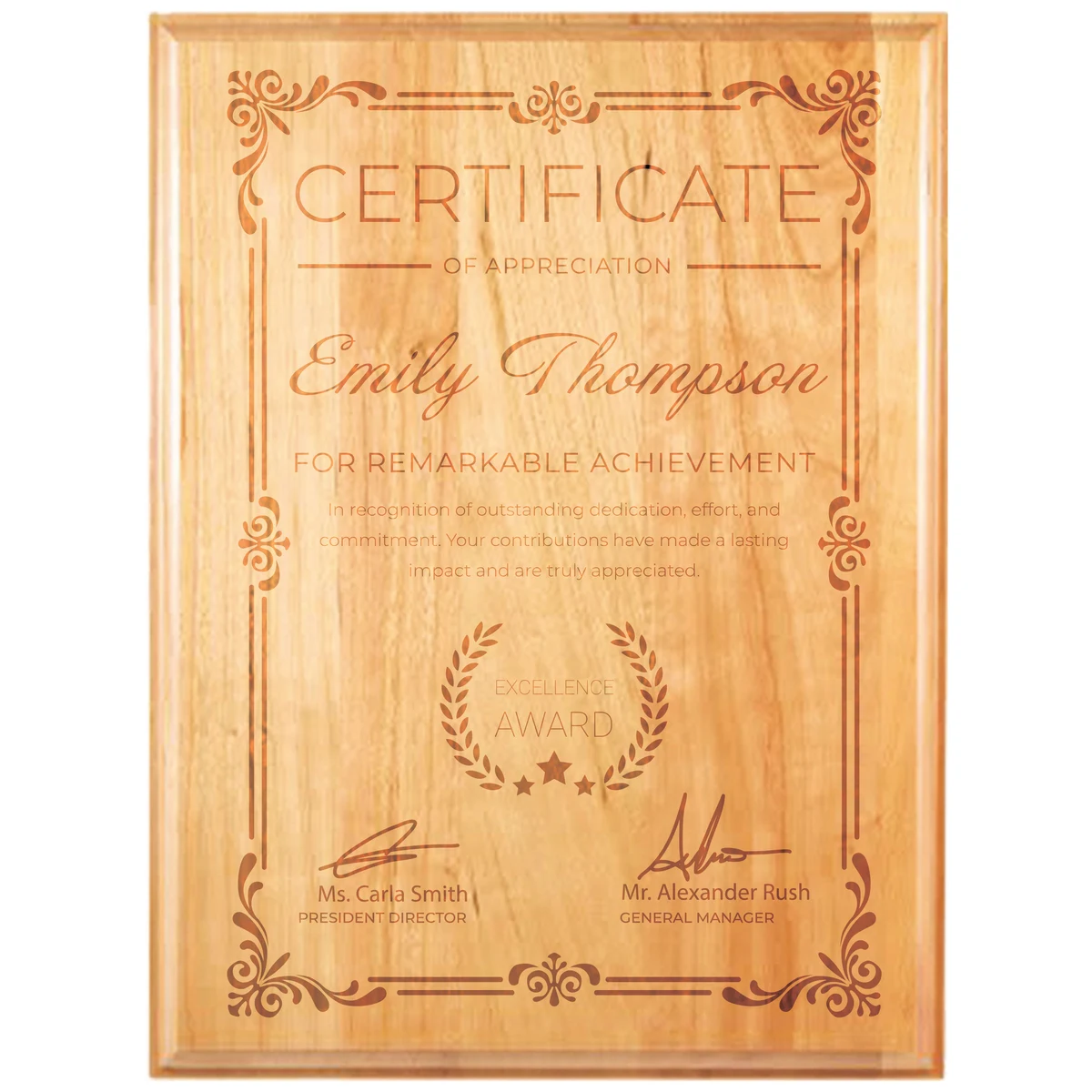 6" x 8" Genuine Cherry Plaque 1