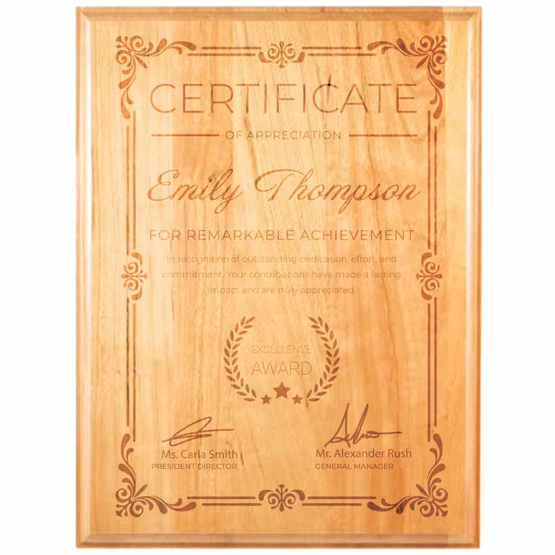 6" x 8" Genuine Cherry Plaque