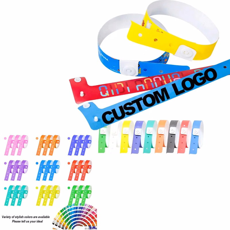 High Quality Waterproof Custom Color PVC Vinyl Wristbands