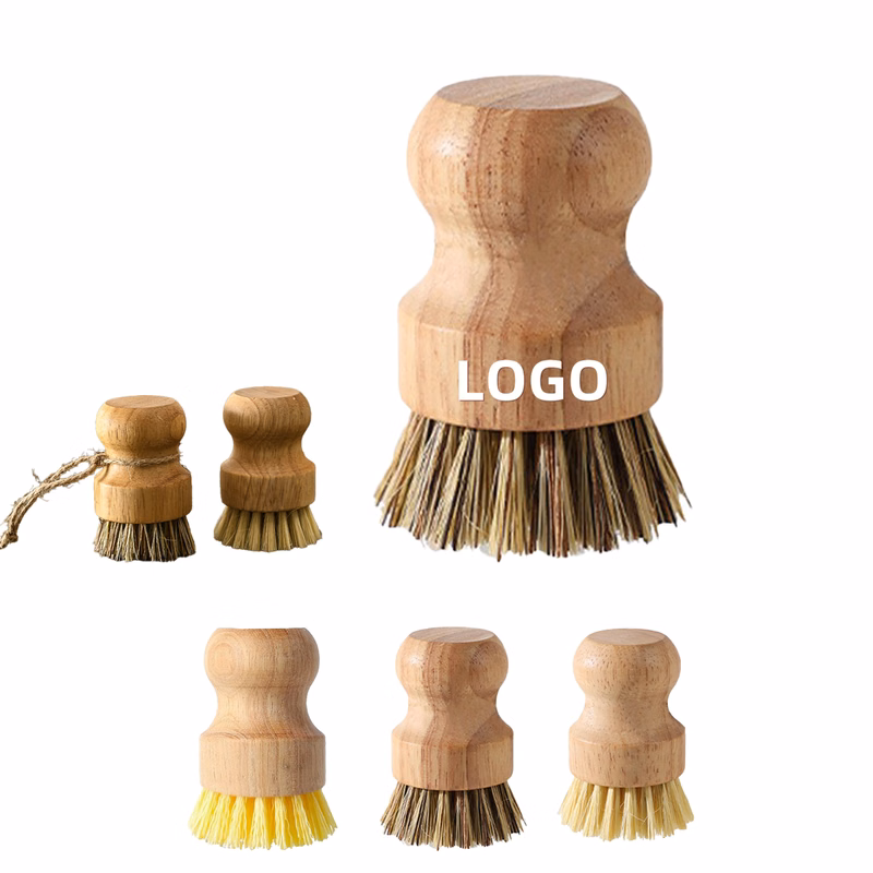 Wood Handle Pot Cleaning Scrub