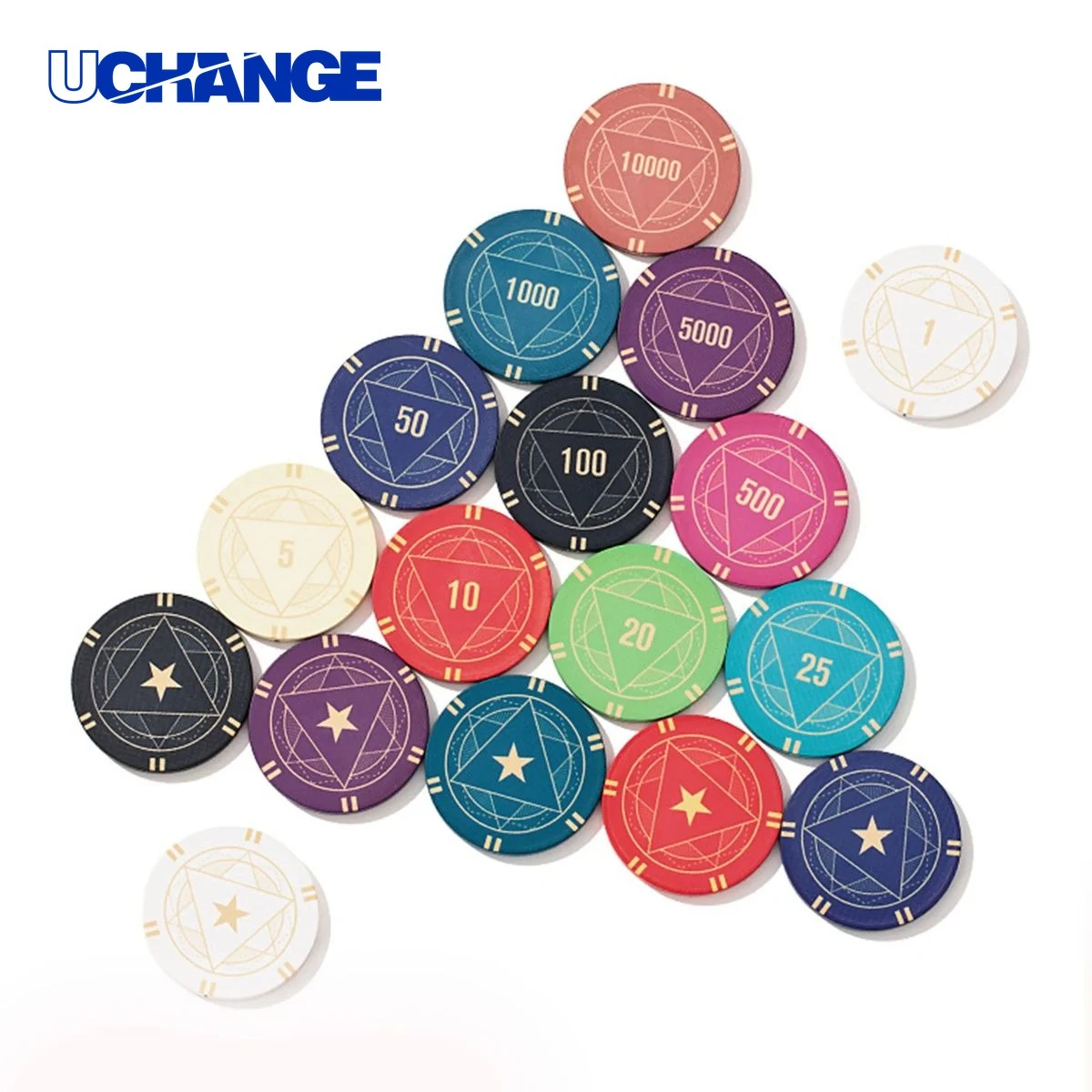 Ceramic Round Poker Chips Set for Games 1