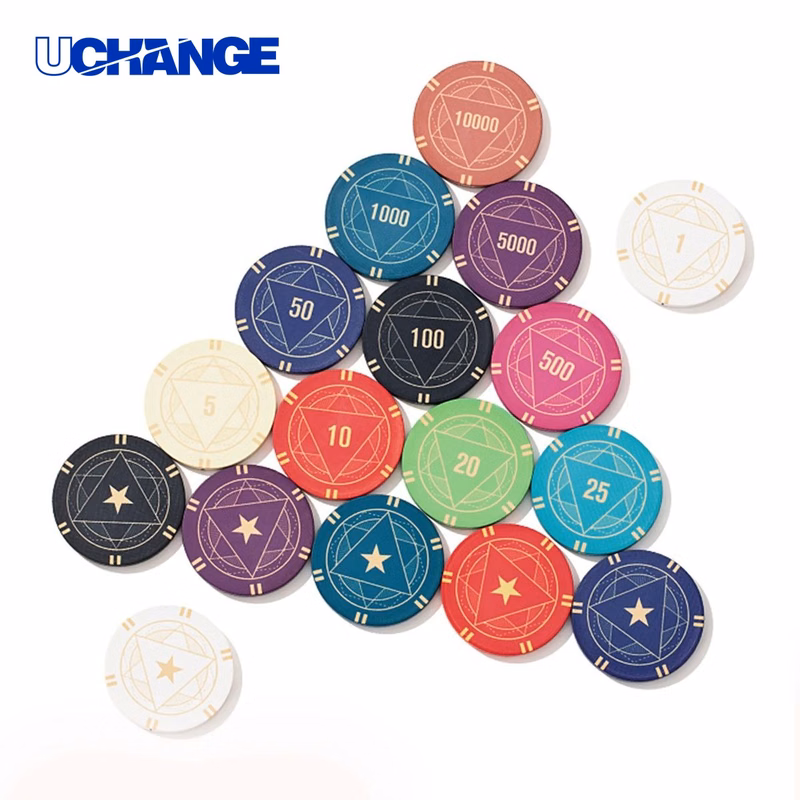 Ceramic Round Poker Chips Set for Games