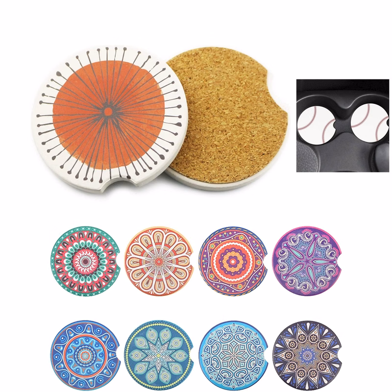 Ceramic Car Coaster MOQ 100PCS