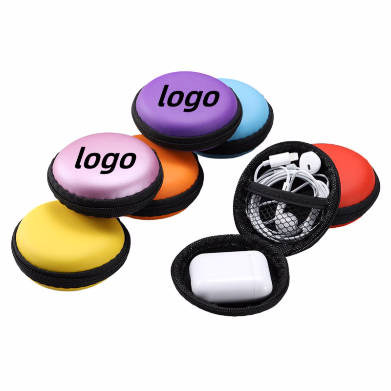 Custom Round Earphone Storage Box EVA