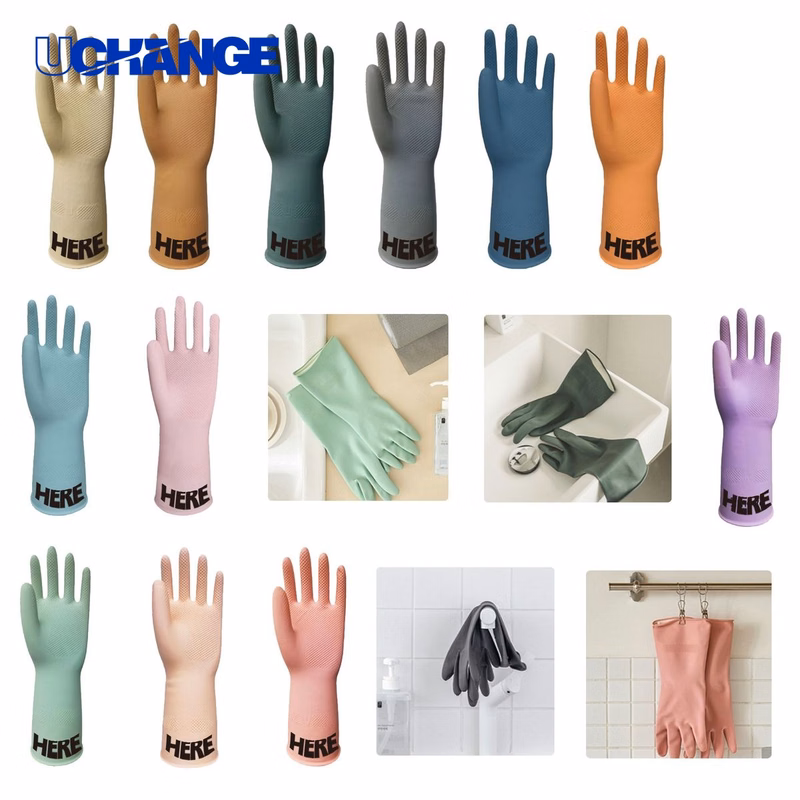 Anti-Slip Latex Gloves for Household Use