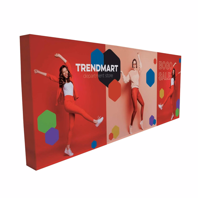 20' Straight Splash Floor Display Wrap Kit (Recycled Polyester Knit)