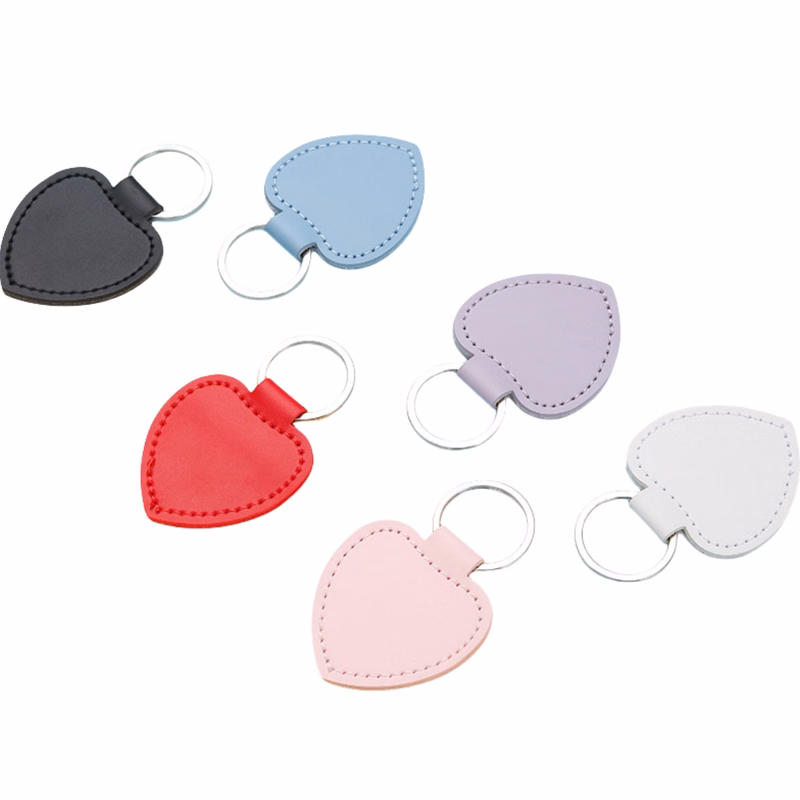 Leather Heart Keychain