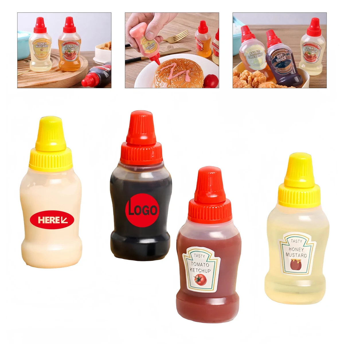Mini Portable Sauce Dispenser Bottle 4-Pack 1