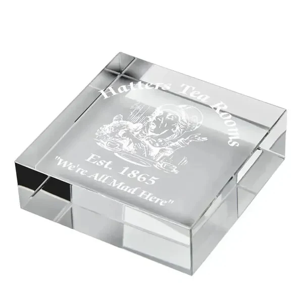 Square Crystal Paperweight 1