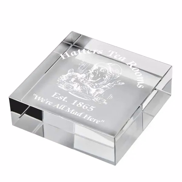 Square Crystal Paperweight