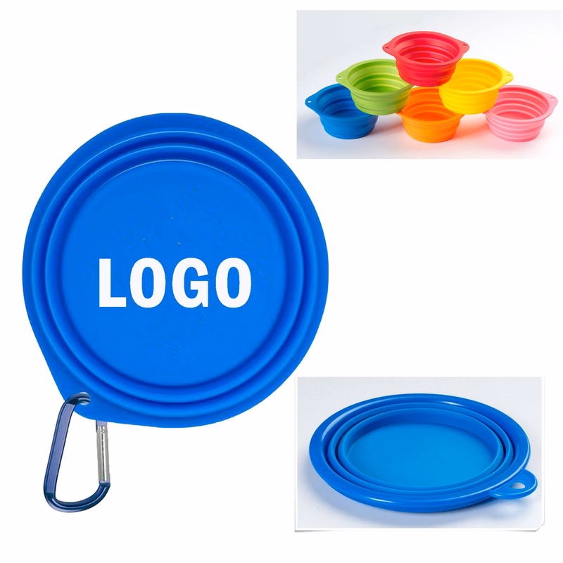 450Ml Collapsible Silicone Pet Bowl With Carabiner