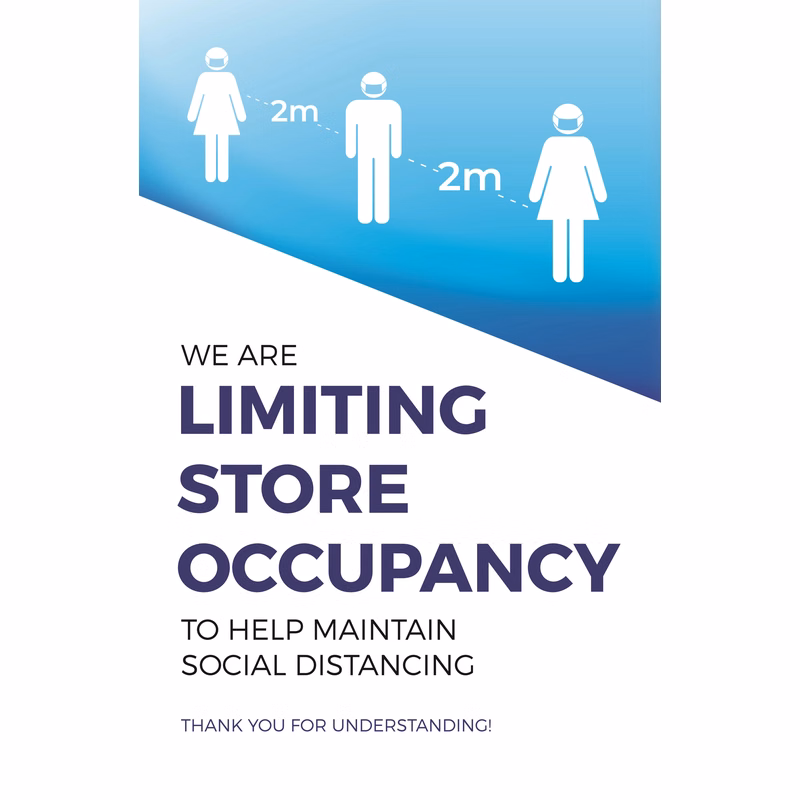 Store Occupancy Poster, Multiple colors