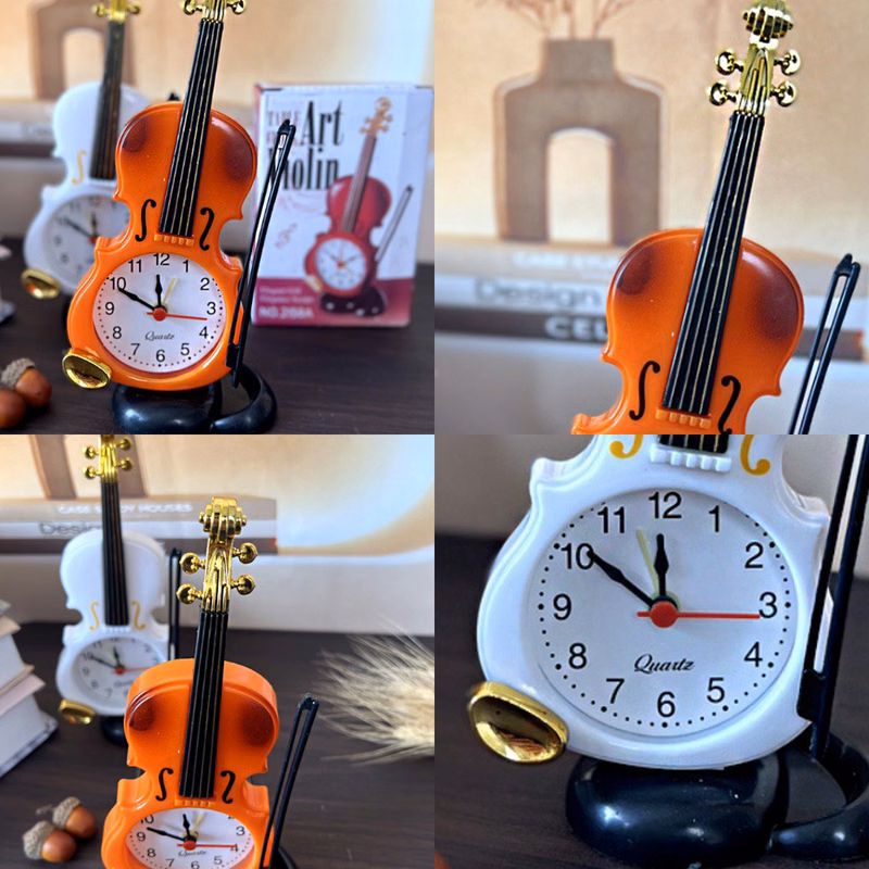 Creative Violin Alarm Desktop Clock