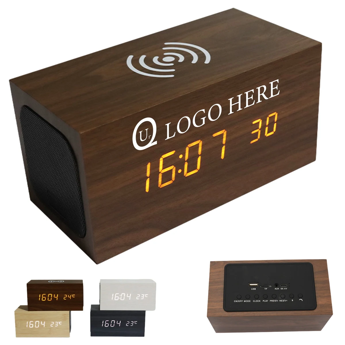 Multifunction Wood Alarm Clock 1