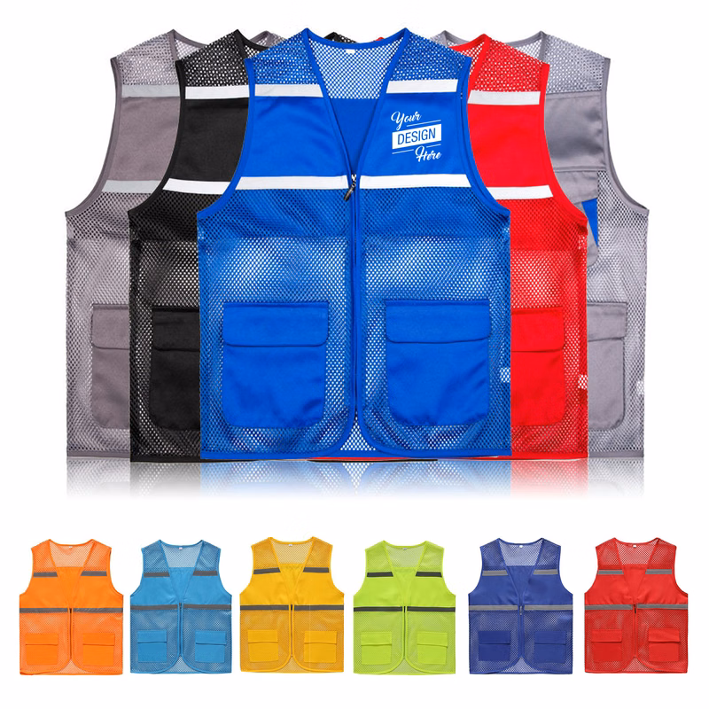 Reflective Volunteer Mesh Safety Vest W/ Pockets