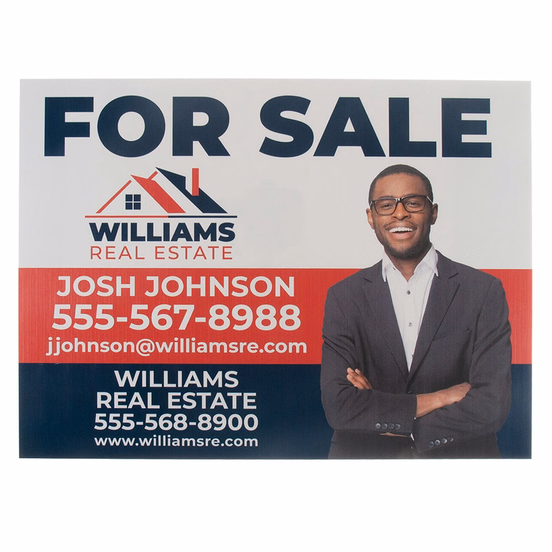 18" x 24" Metal Yard Signs - Digital Full Color Imprint