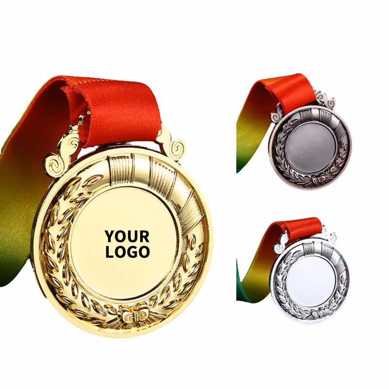 Zinc Alloy Medal 2.5" Diameter With Ribbon 17.2" Length X 1" Width