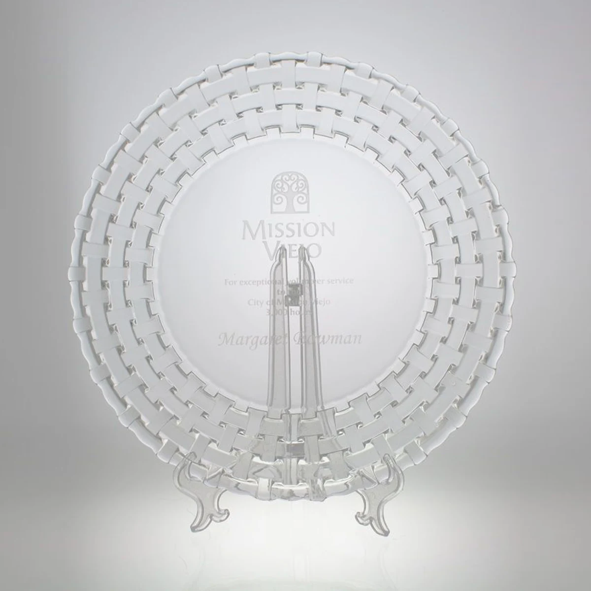 13" Award- Plate, Basketweave 1