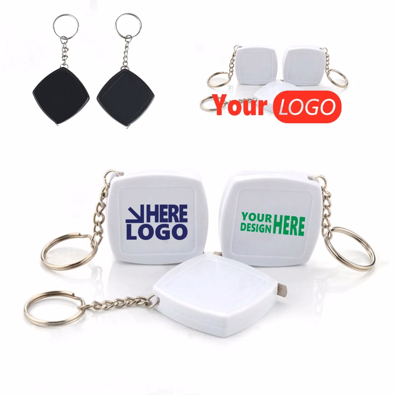 MOQ 20 PCS Mini Tape Measure Keychain Personal Logo Gifts