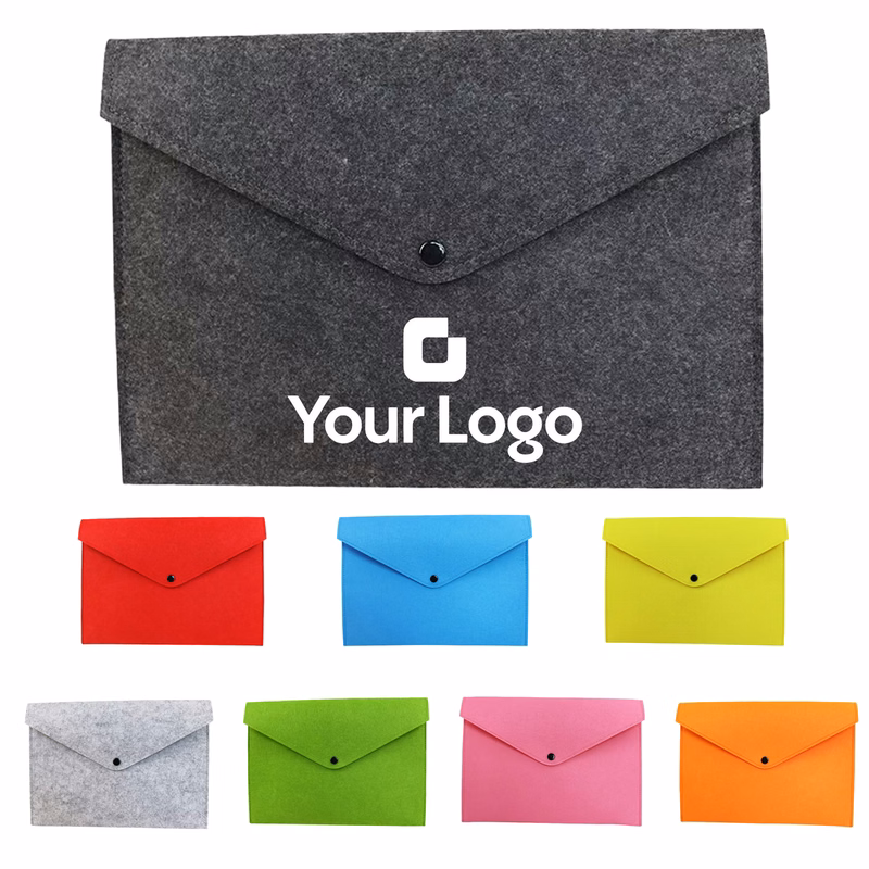 Customizable A4 Felt Document Wallet File Folder