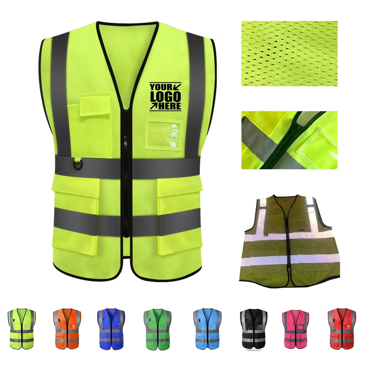5 Pockets High Visibility Reflective Safety Vest 1