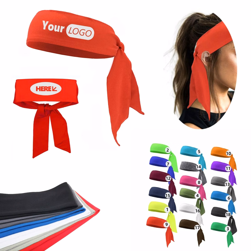 Tie Back Athletic Sports Headband