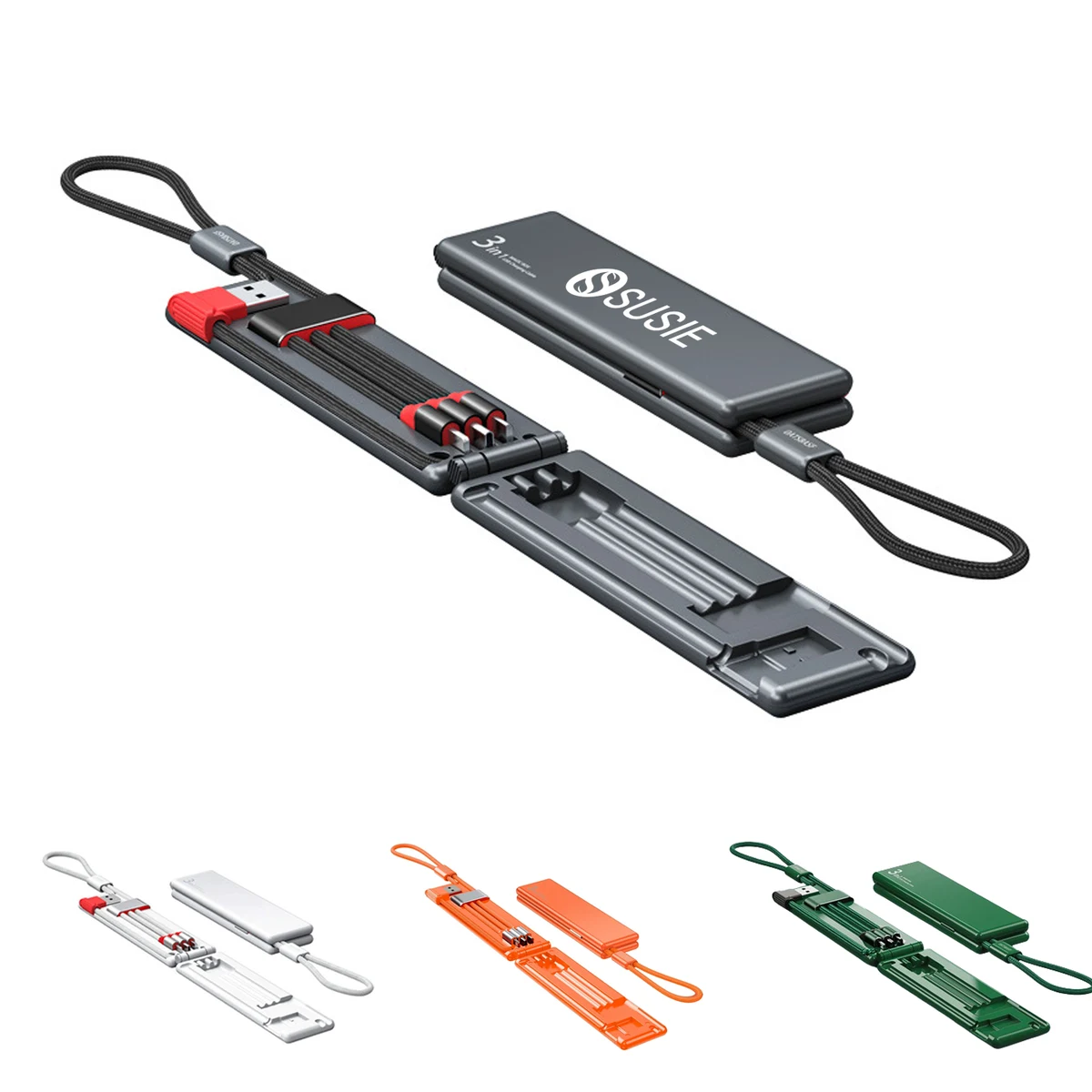3 In 1 Nylon Multi Fast Charging Cable Magic Box 1