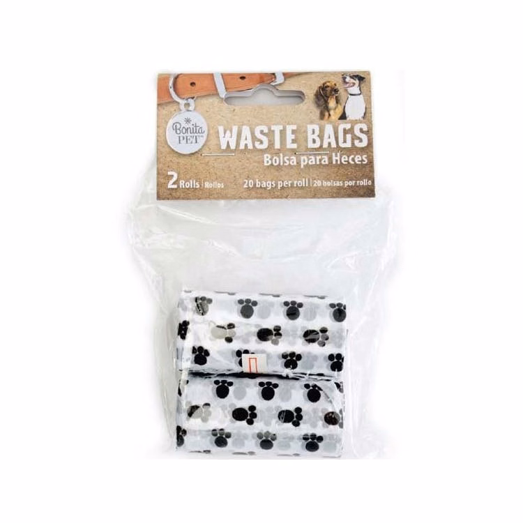 Pet Waste Bags - Paw Print 2 Pack