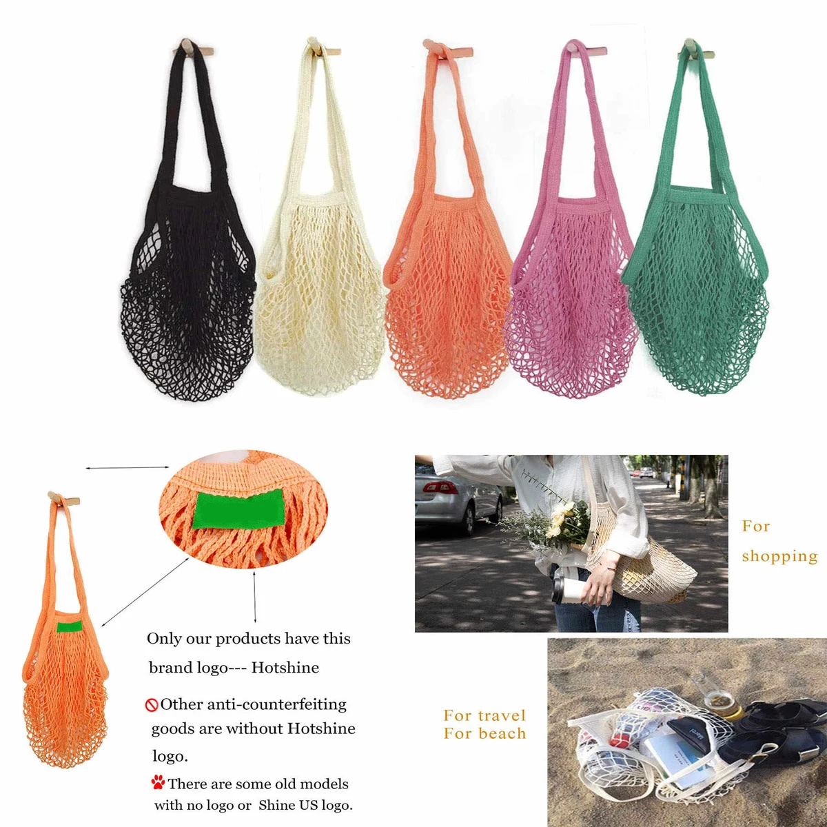 Cotton Mesh Bag, custom tote bag with logo imprint 1