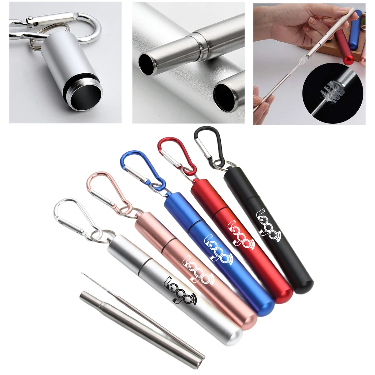 Reusable Telescopic Stainless Steel Straw 1
