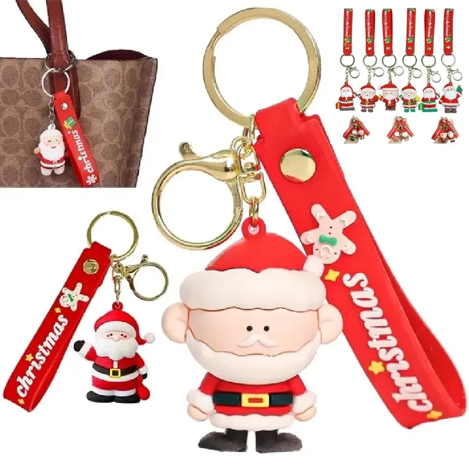 Pvc Cartoon Santa Keychain 1